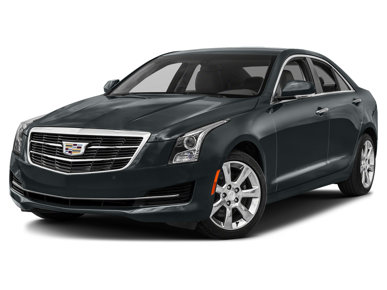 2015 Cadillac ATS 2.5L in Phantom Gray Metallic — front three-quarter view