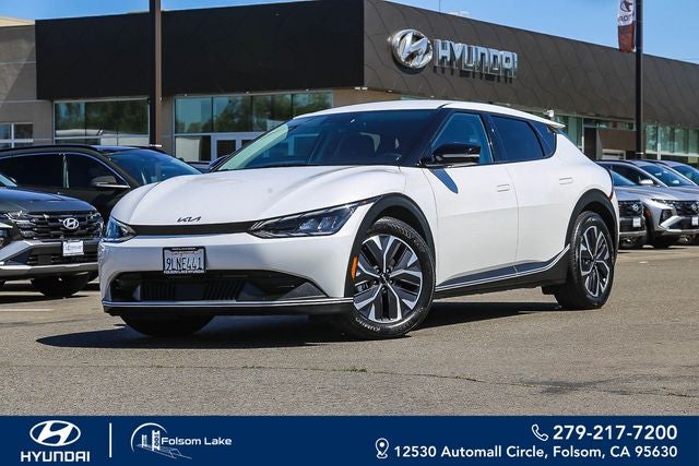 2024 Kia EV6 Light in Snow White Pearl — front three-quarter view
