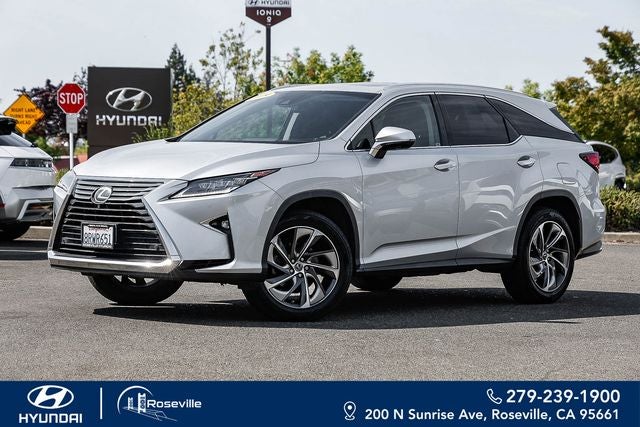 2019 Lexus RX 350L in Silver — front three-quarter view